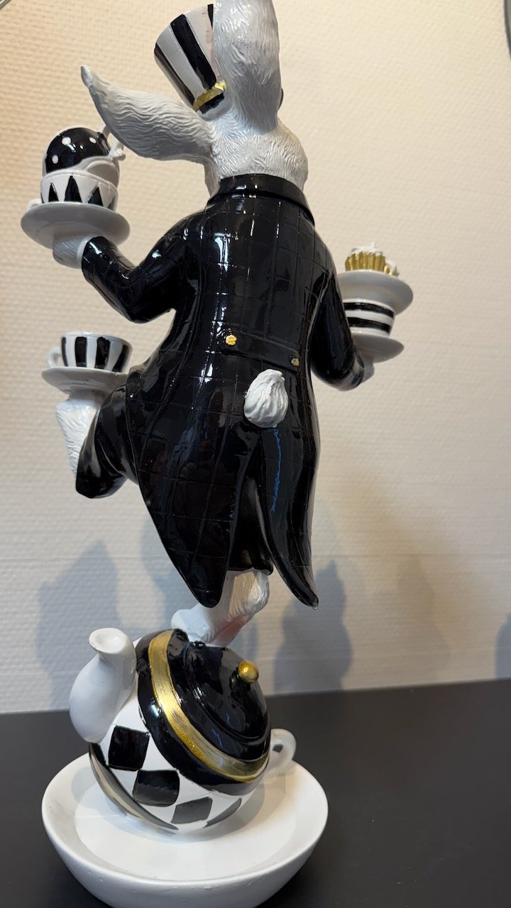 Jonglerande Kanin med Koppar Svart/vit | Lilla Hem