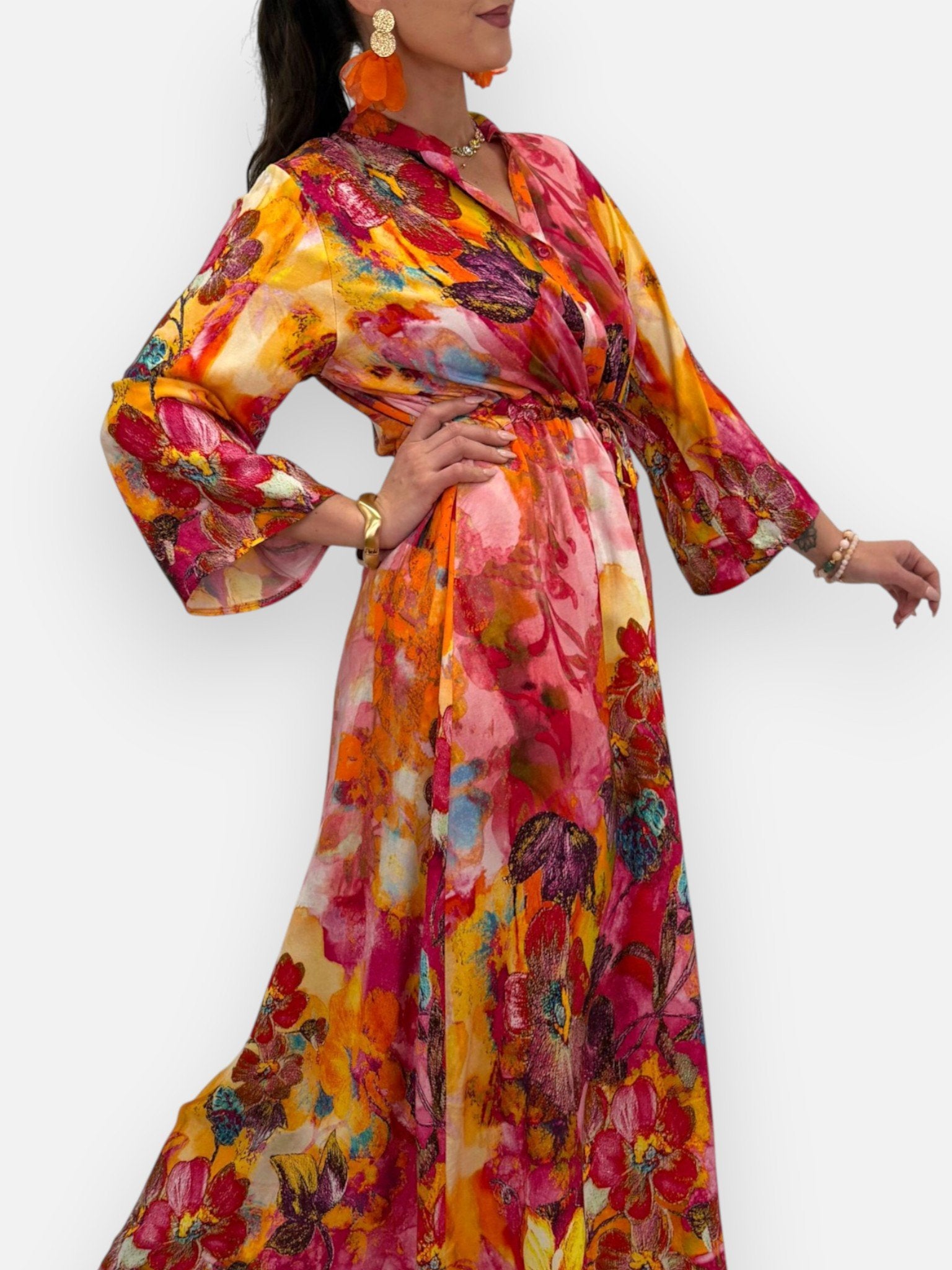 Blommig Maxiklänning | Lilla Hem