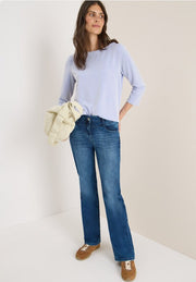 TOS Vertical Striped T-Shirt i Cloud Blue från Cecil - framsida | Lilla Hem