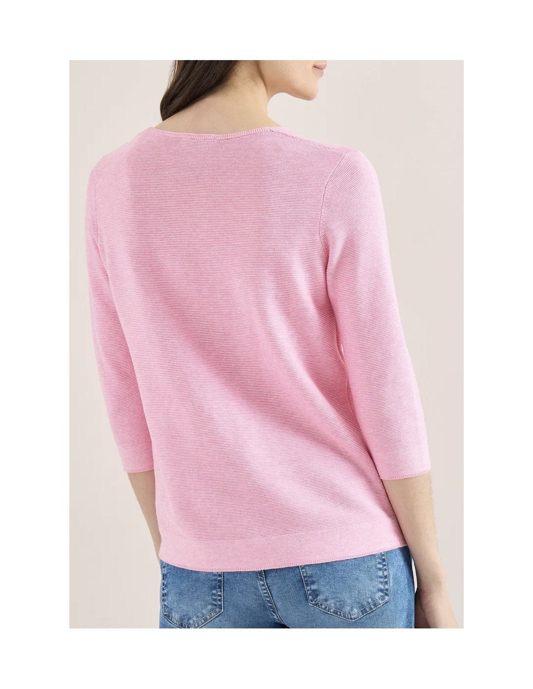 Tos_structured V-Neck i Flamingo Rose från Cecil | Lilla Hem