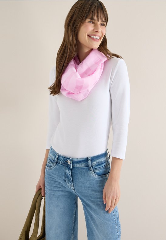 Solid Woven Stripe Loop i Light Blush Rose från Cecil | Lilla Hem