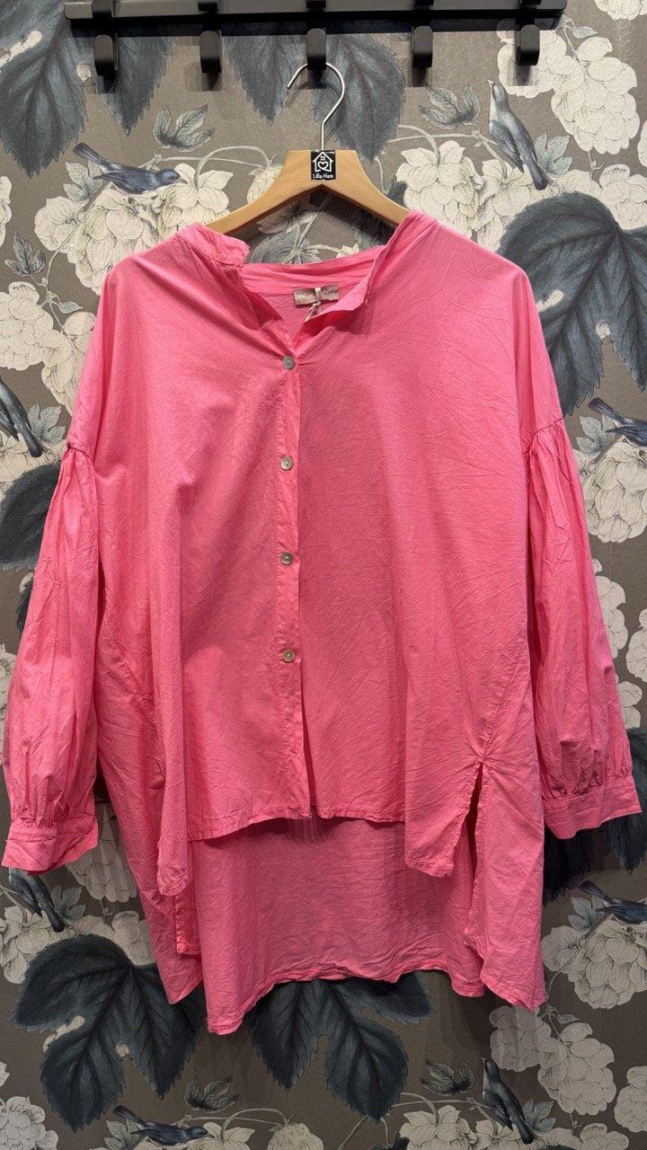 Lotta Skjorta med Ballongärm i Rosa från L8 Fashion - framsida | Lilla Hem