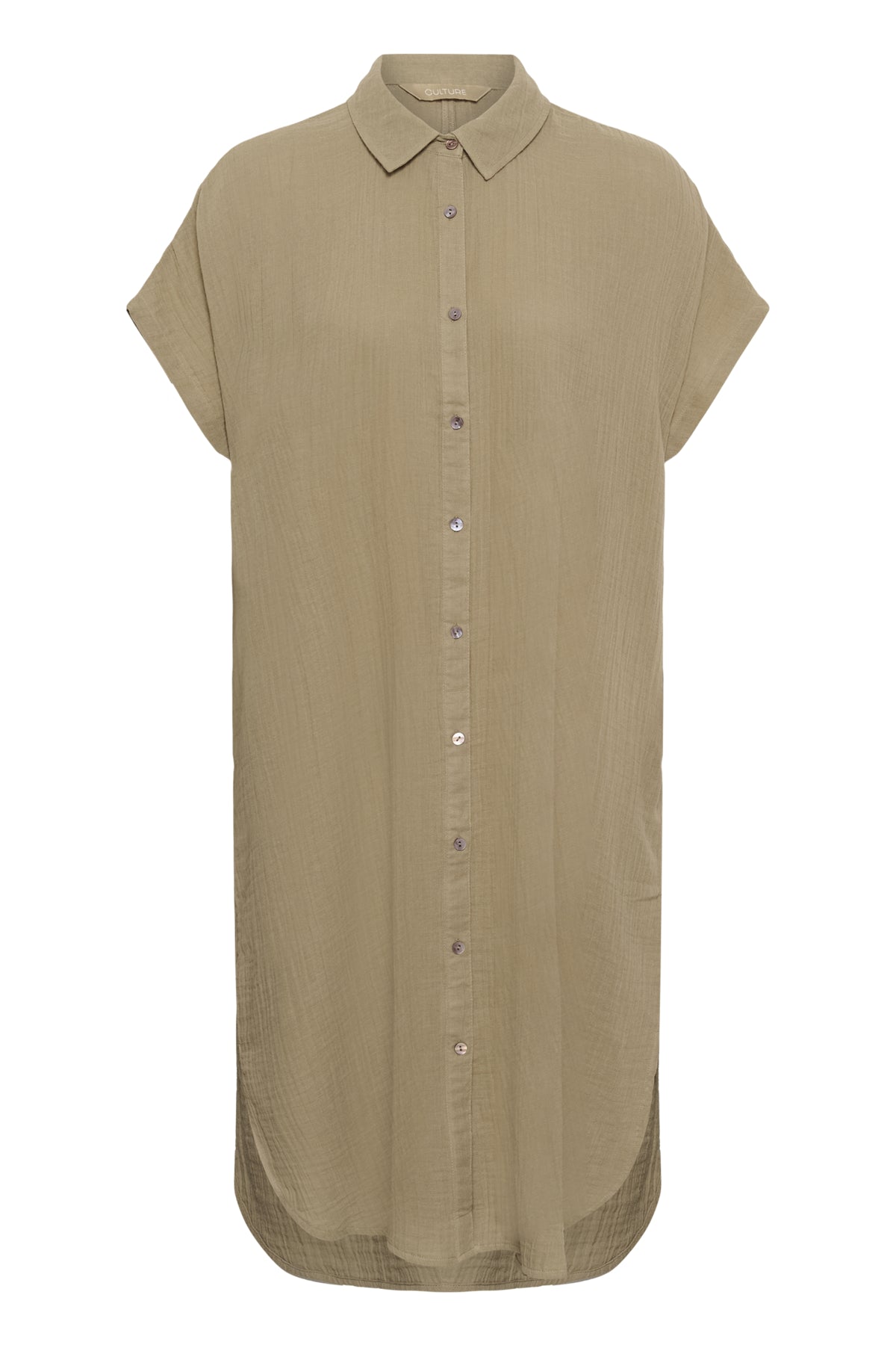 CUelina Kaftan Dress Dune framsida | Lilla Hem