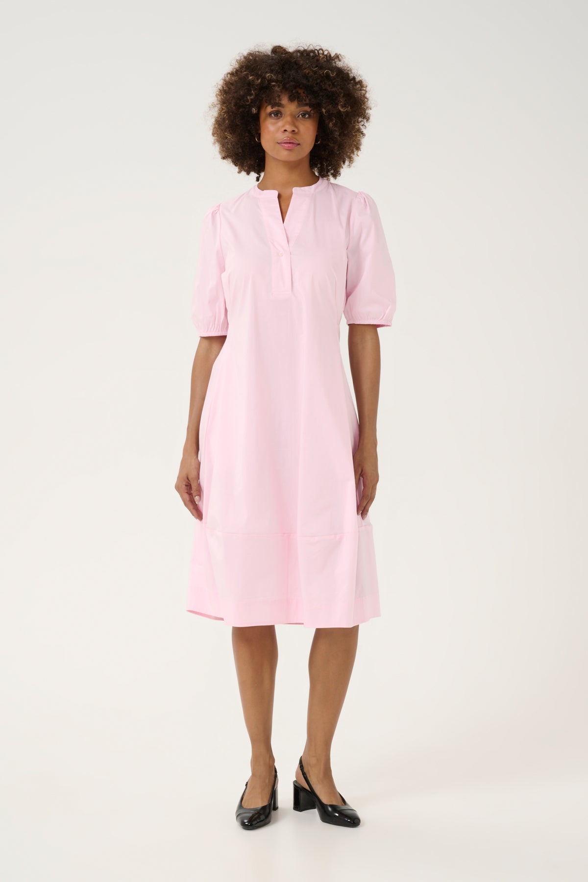 CUantoinett SS Placket Dress Lilac Sachet närbild - Culture | Lilla Hem