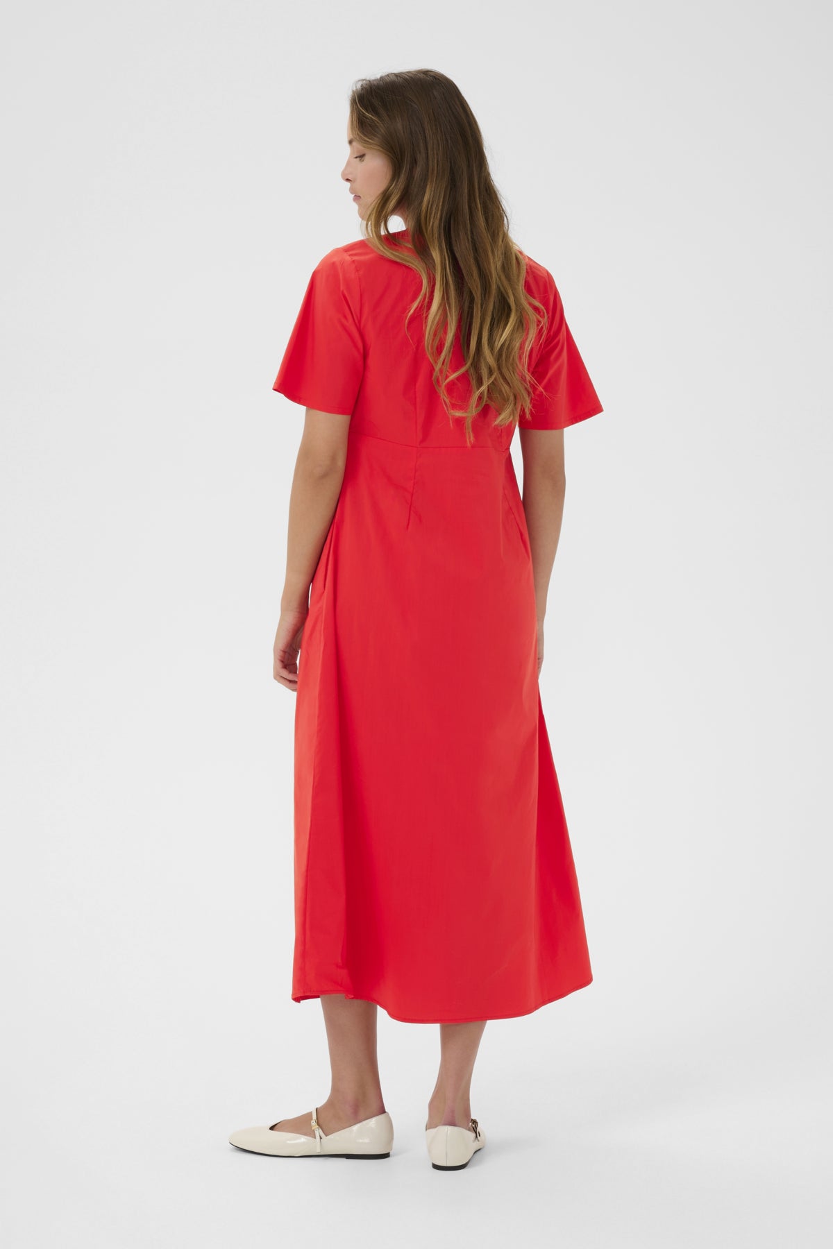 CUBERRI ANTOINETT SS DRESS Fiery Red material - Culture | Lilla Hem