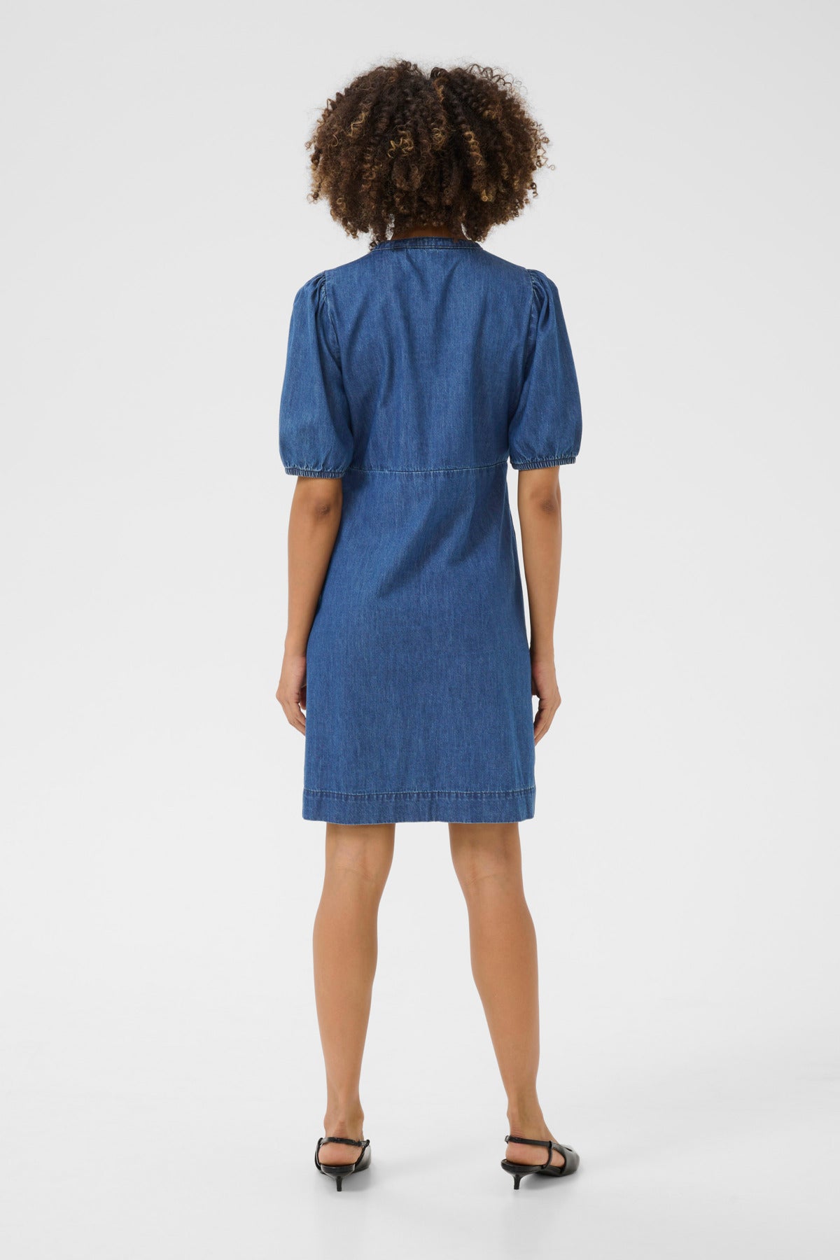 CUberteline Arpa SS Dress Dark Blue Wash material | Lilla Hem