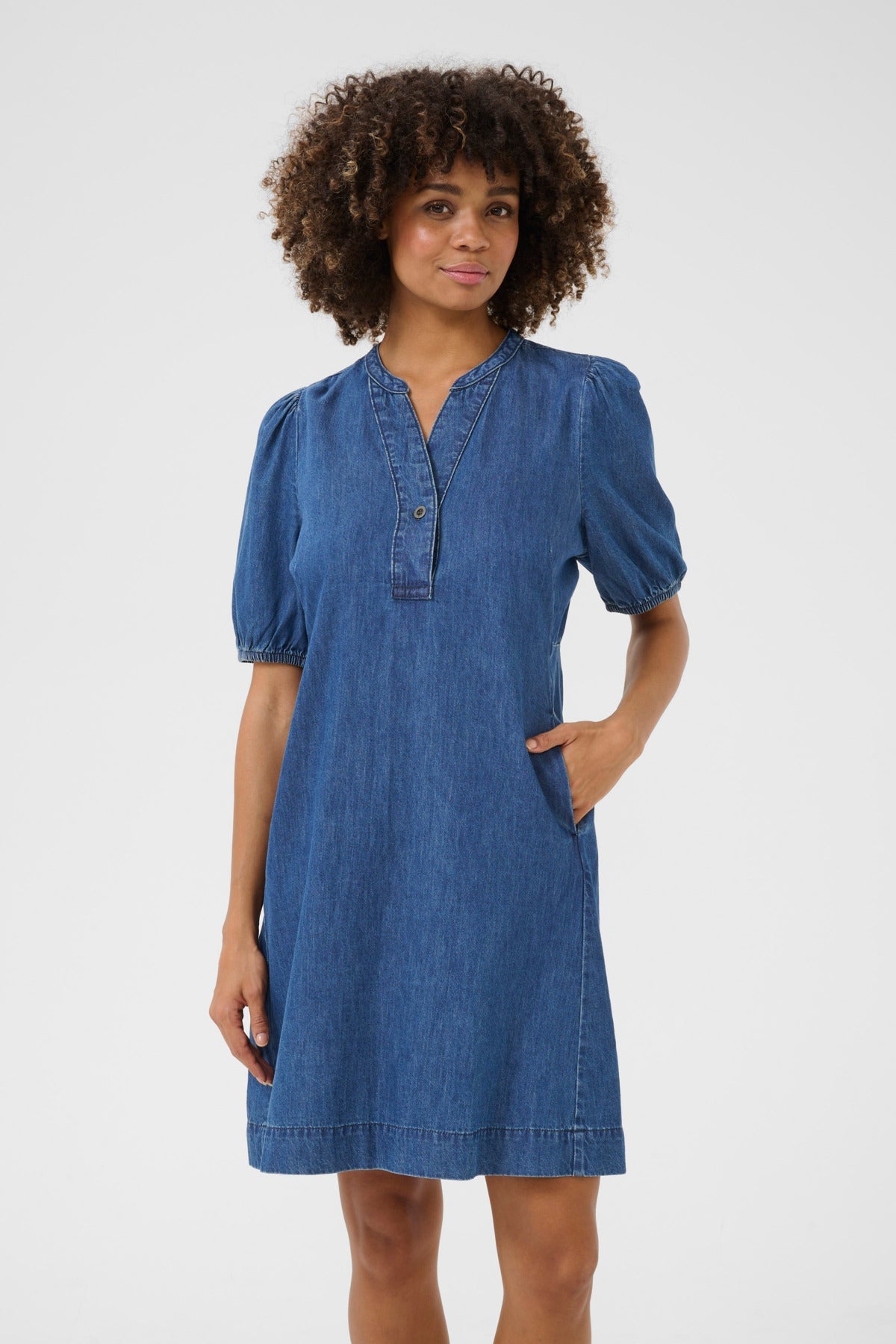 CUberteline Arpa SS Dress Dark Blue Wash helbild | Lilla Hem