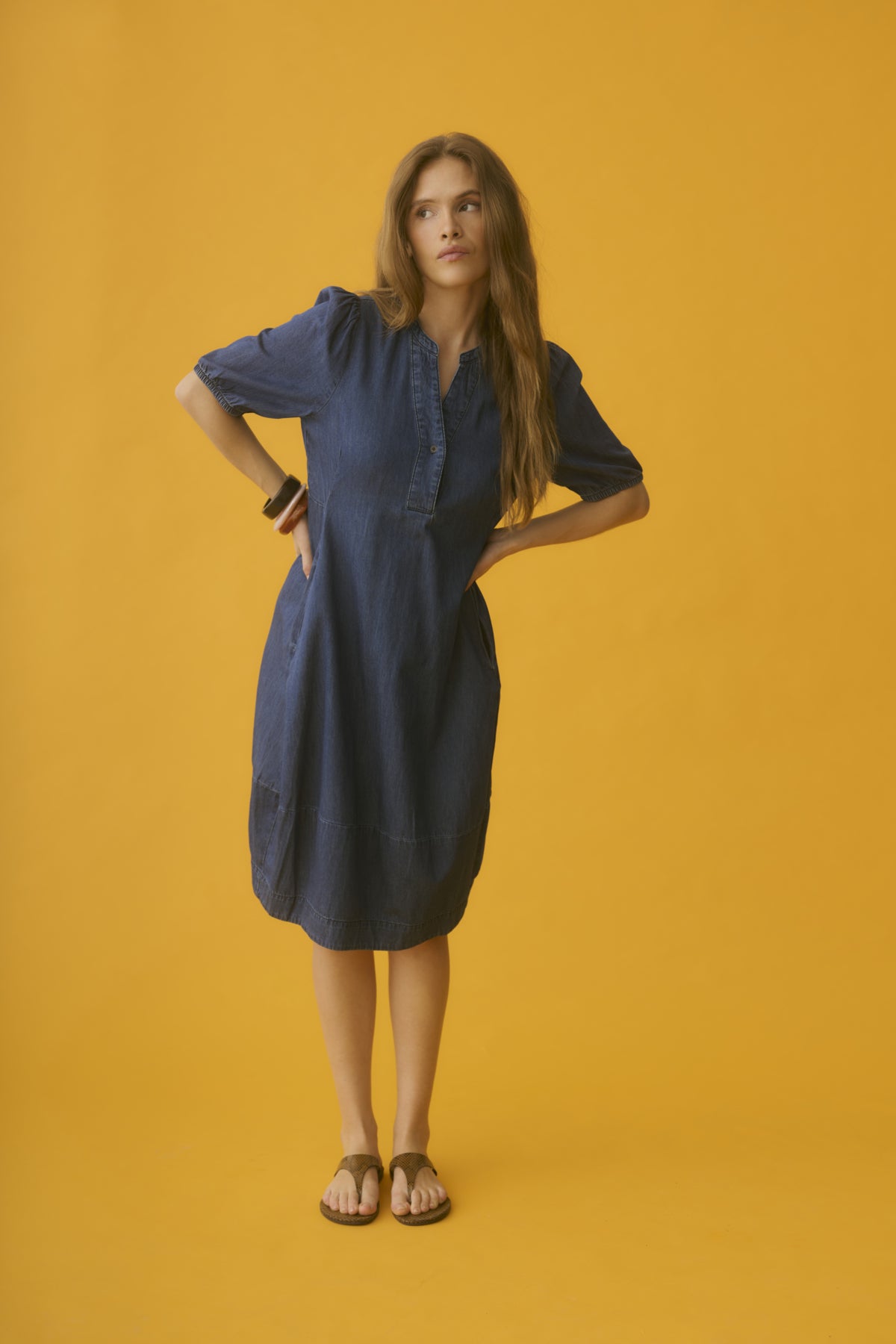 CUberteline Arpa SS Dress Dark Blue Wash | Lilla Hem