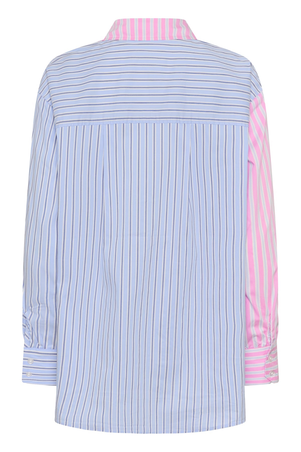 CUart Shirt Blue/Pink Stripe baksida | Lilla Hem