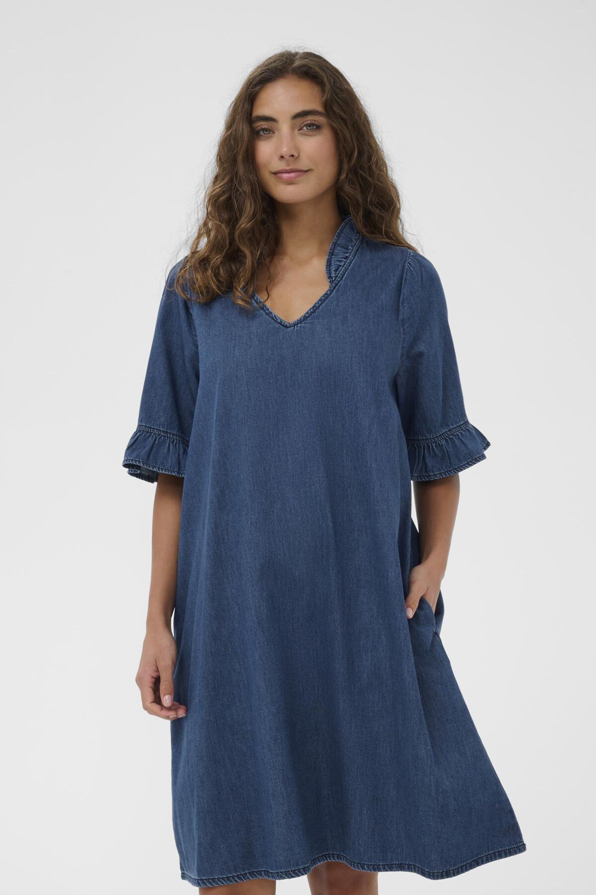 CUlava Arpa Dress Dark Blue Wash helbild | Lilla Hem