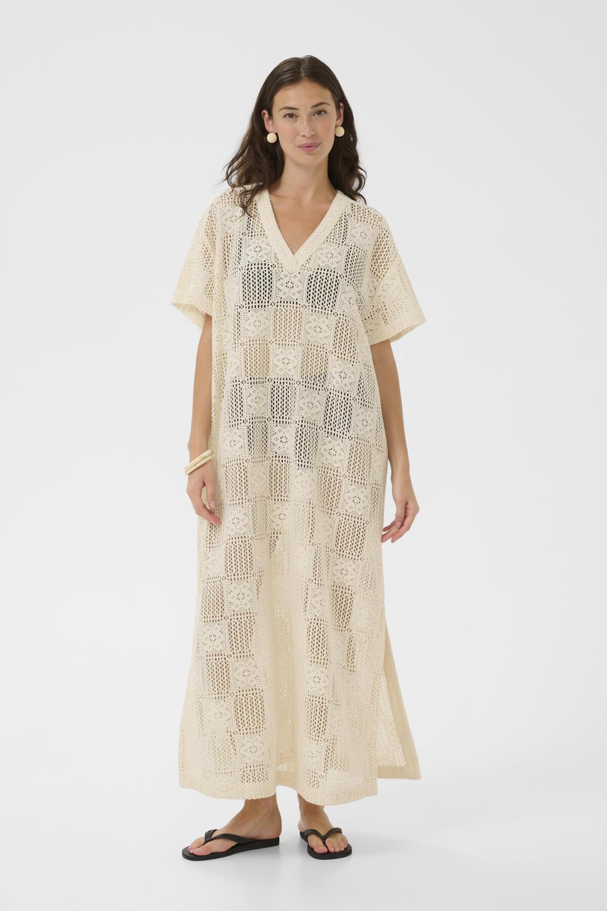 CUconsta Kaftan Dress Whitecap | Lilla Hem