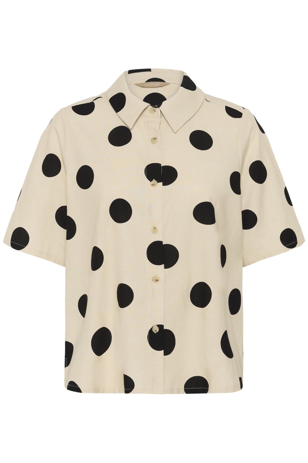 CUtika Shirt Whitecap/Black Dot framsida | Lilla Hem