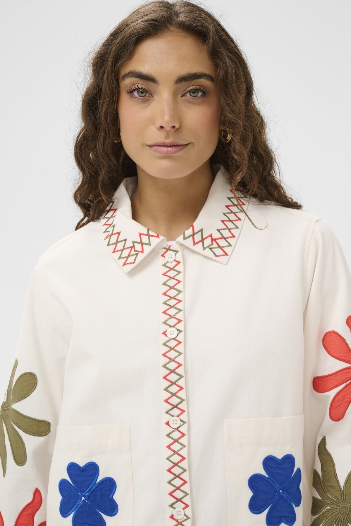 CUchrestella Jacket Spring Gardenia detalj | Lilla Hem