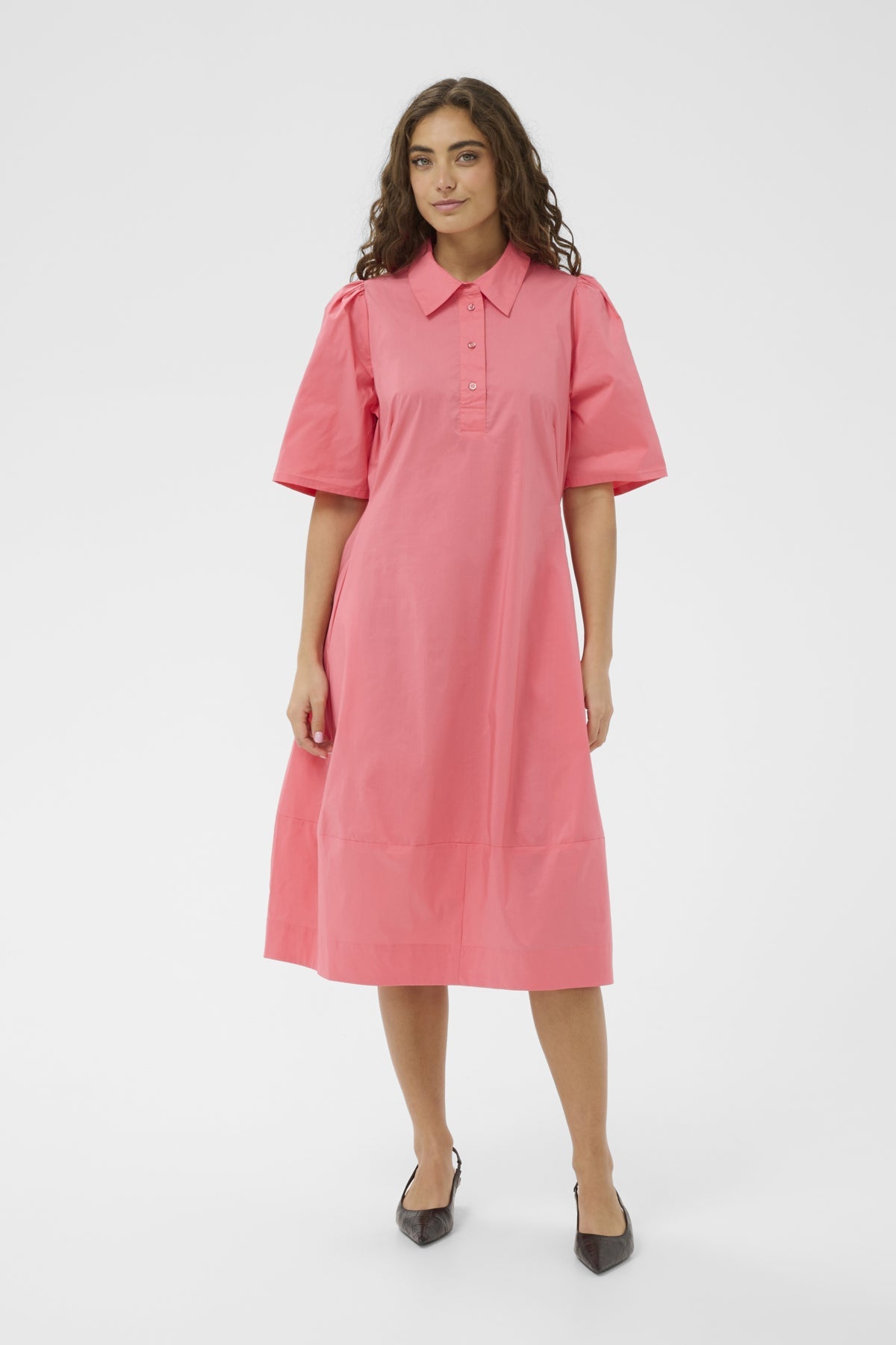 CUmalue Antoinett Dress Sugar Coral närbild | Lilla Hem