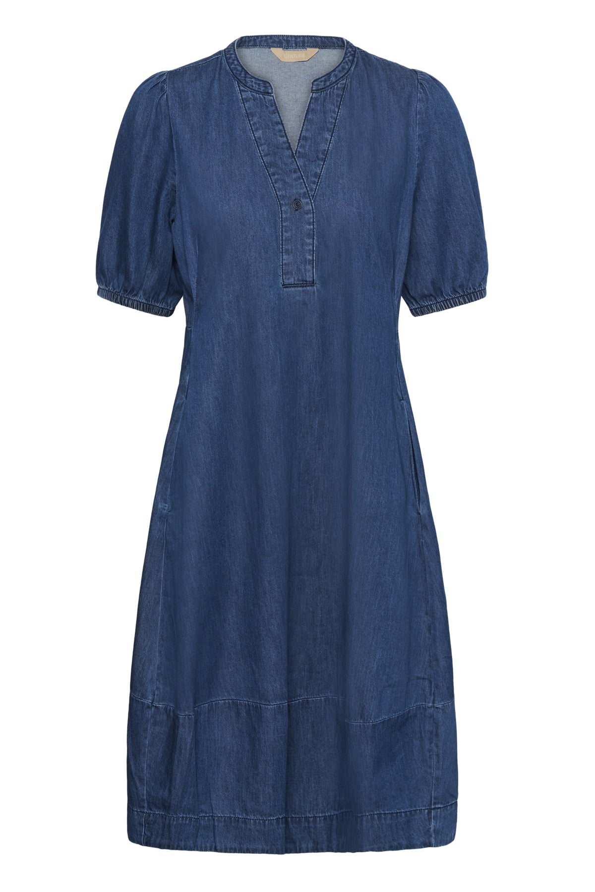 CUmona Arpa Dress Dark Blue Wash framsida | Lilla Hem