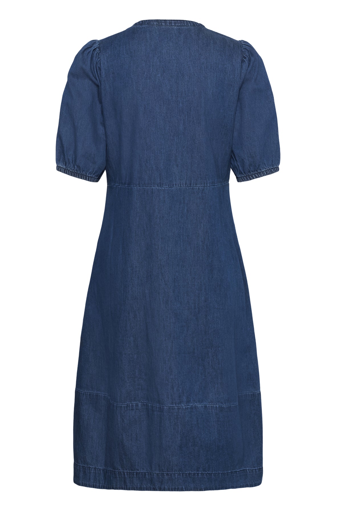 CUmona Arpa Dress Dark Blue Wash baksida | Lilla Hem