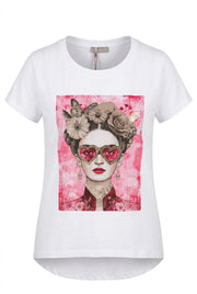 Inze T-Shirt Crazy Lady | Lilla Hem