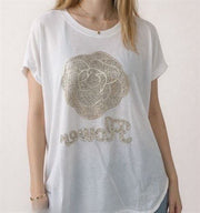 Topp Flower-Glitter | Lilla Hem