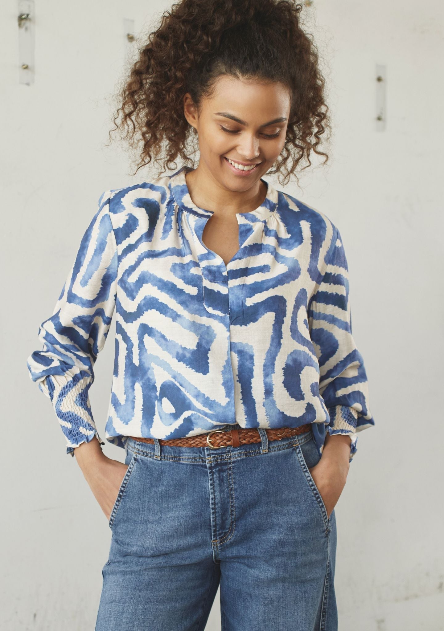 Ane Printed Blouse - I SAY | Lilla Hem