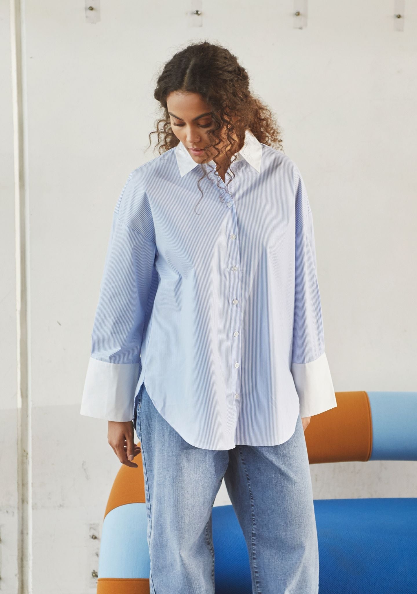 Sigga Contrast Shirt - I SAY | Lilla Hem