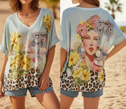 Topp med Leo-Print | Lilla Hem
