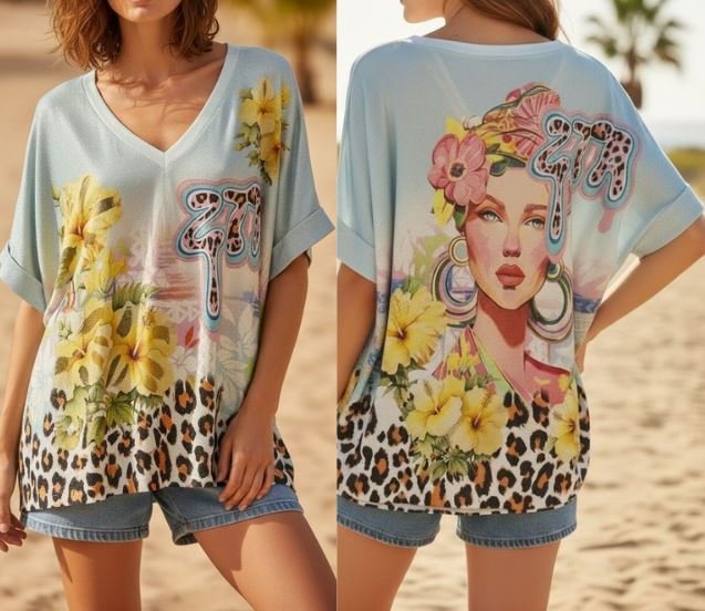 Topp med Leo-Print | Lilla Hem