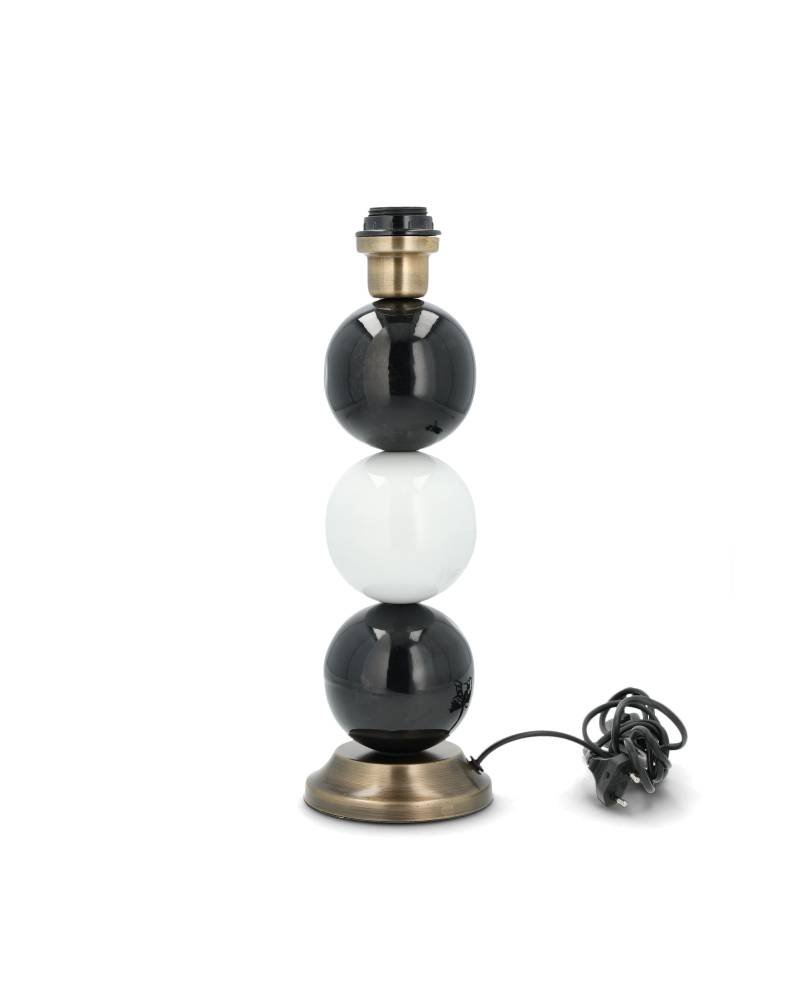 Lampfot Multi Stone Liten Svart/vit | Lilla Hem