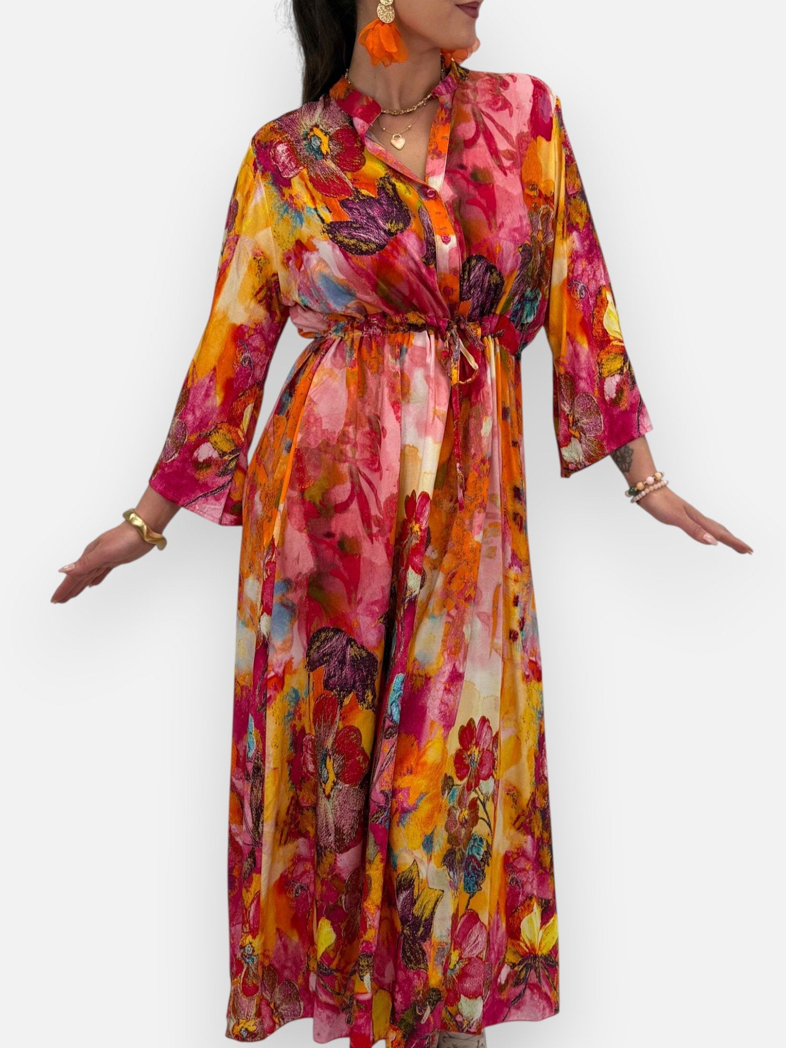 Blommig Maxiklänning | Lilla Hem