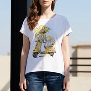 Inze T-Shirt Happy Scooter | Lilla Hem