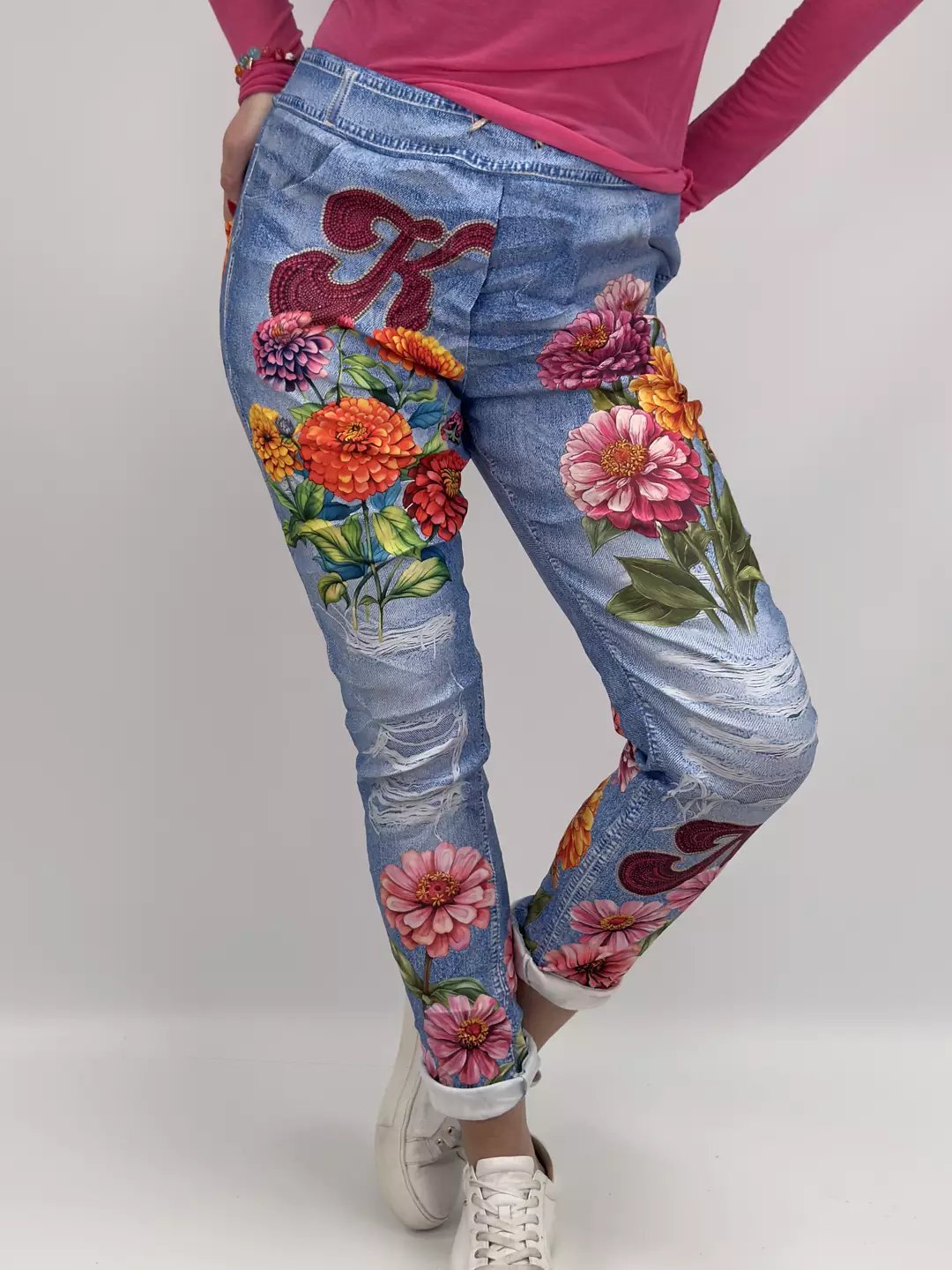 Stretchiga Jeans med Läckert Tryck | Lilla Hem