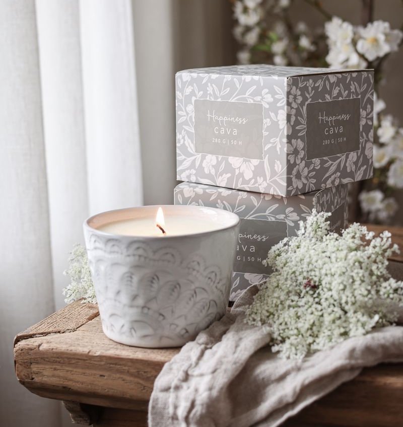 Doftljus Happiness Cava 280g/50h - Lilla Hem