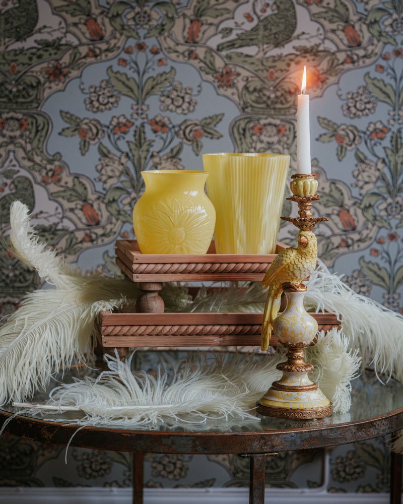 Ljusstake Papegoja Gul från Alot Decoration | Lilla Hem
