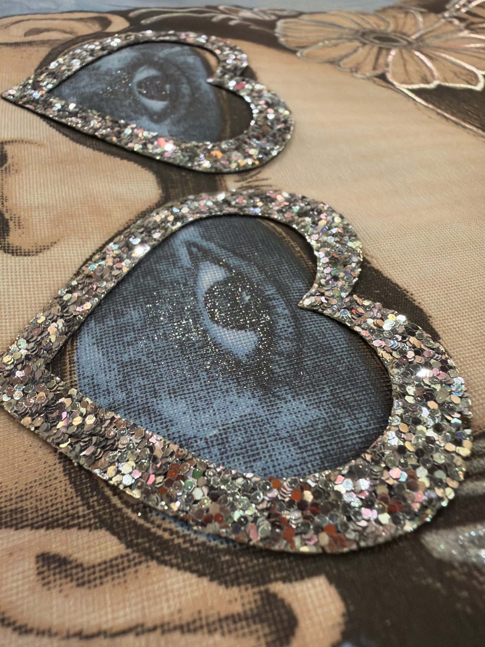 Inze T-Shirt Crazy Lady detalj Lilla Hem