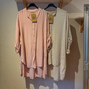 Oversize Striped Shirt Pink - Jörlevik of Sweden | Lilla Hem