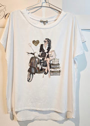 Inze T-Shirt Style Shopping i Karamell från L8 Fashion - framsida | Lilla Hem