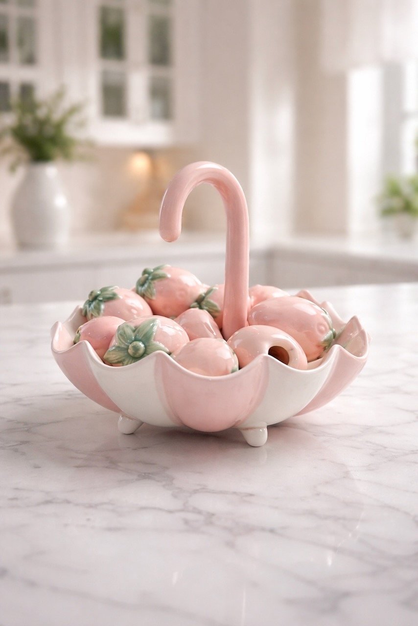 Paraplyskål Tivoli Rosa/vit 18cm | Lilla Hem