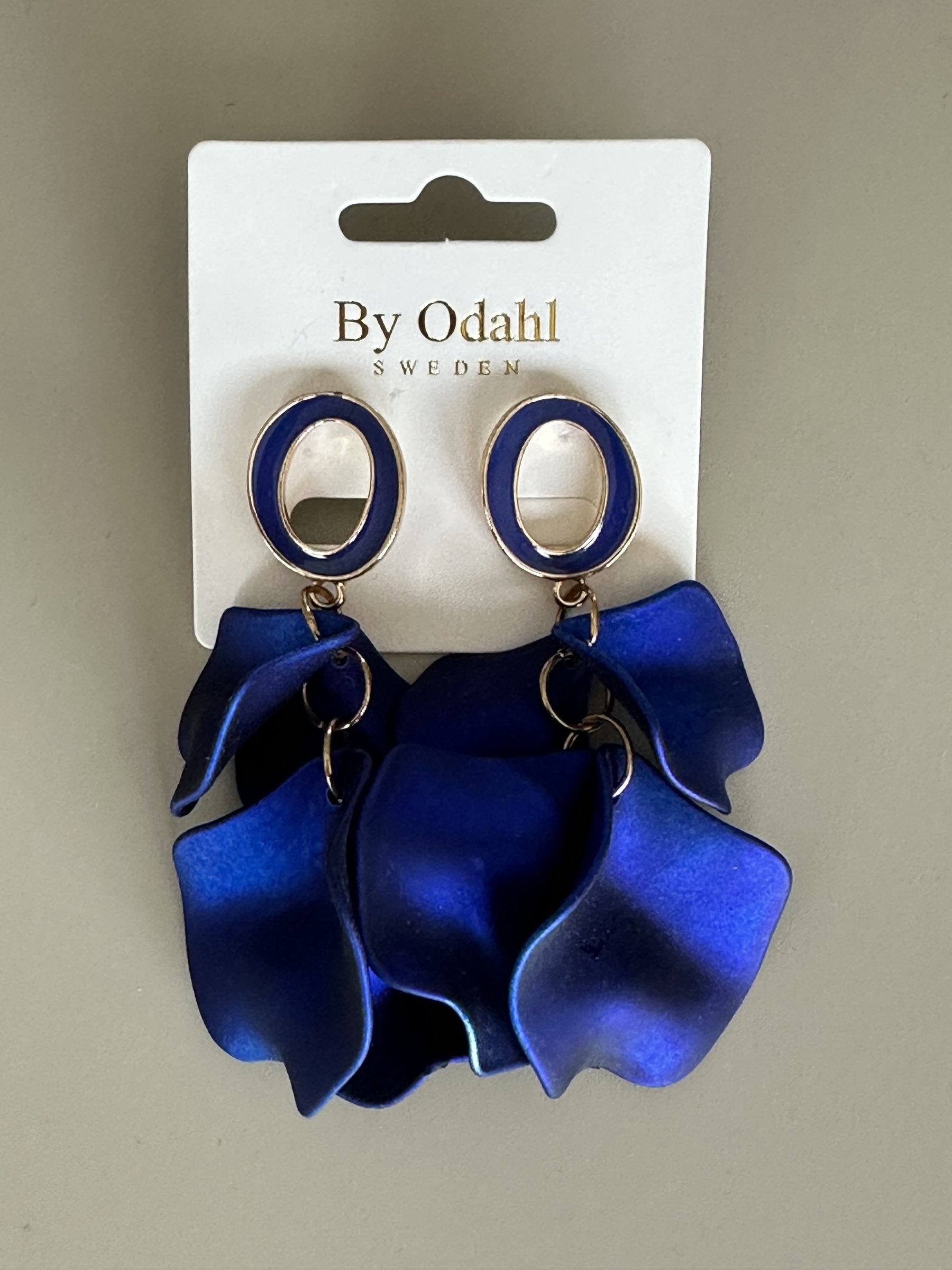 Örhänge Blå Silk/Oval | Lilla Hem