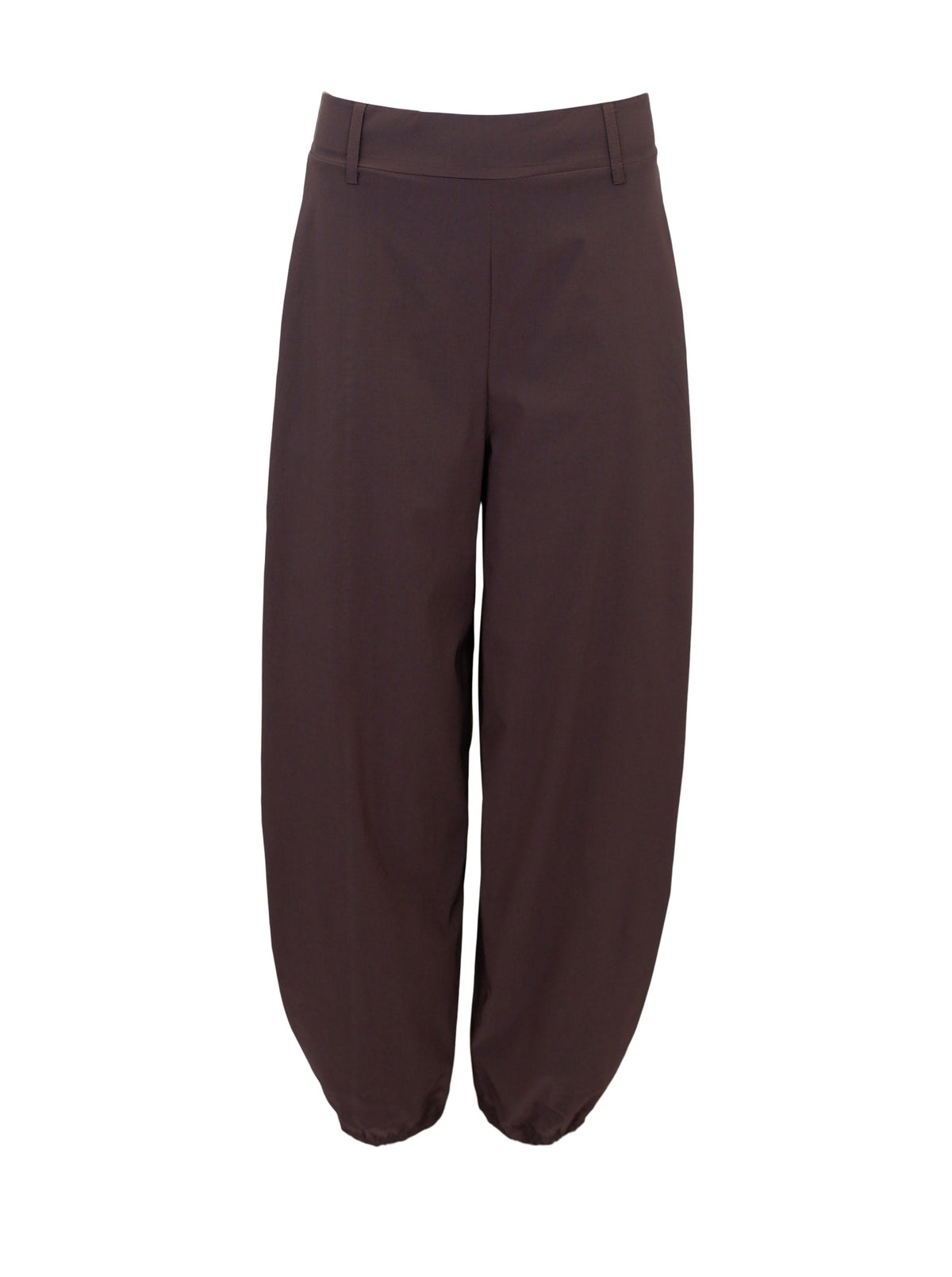 Bruna ballongbyxor visade platt framifrån mot vit bakgrund | Black Colour | Lilla Hem
