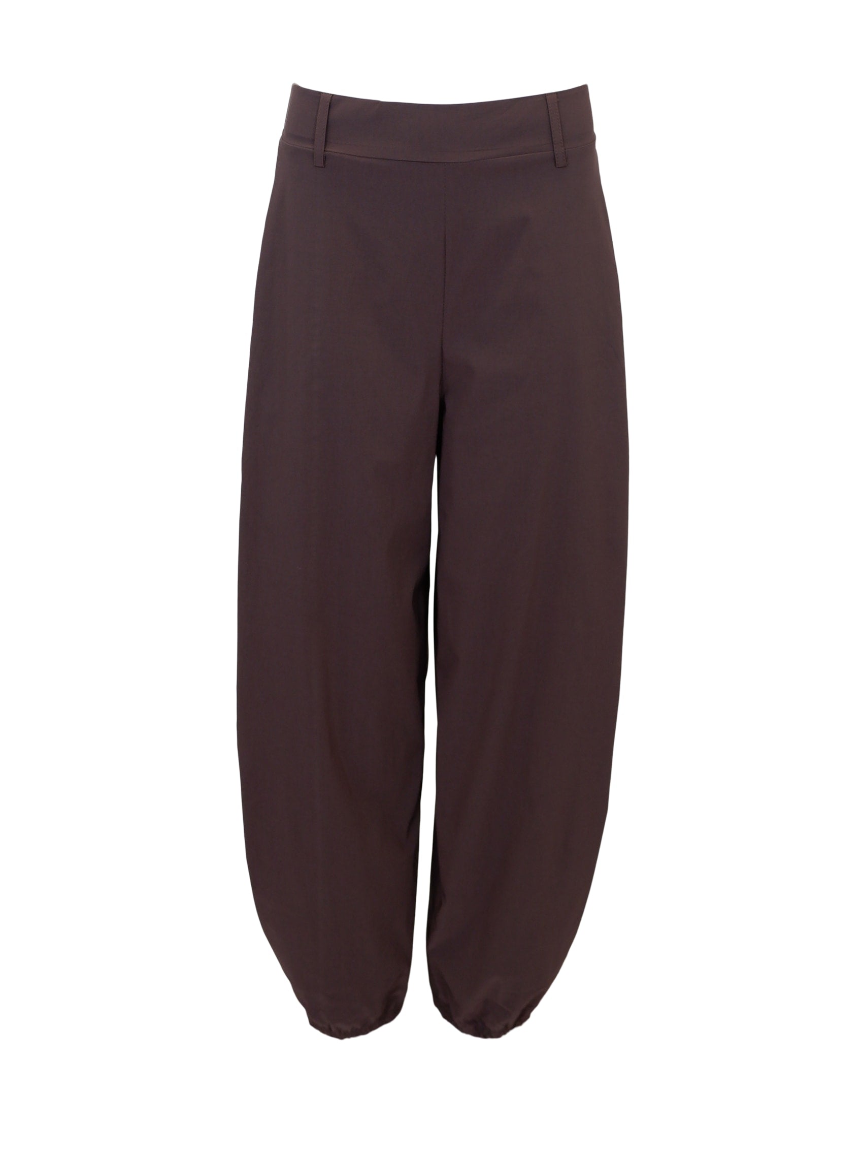 Bruna ballongbyxor visade platt framifrån mot vit bakgrund | Black Colour | Lilla Hem