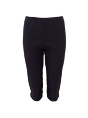 Svarta capribyxor visade framifrån på platt bakgrund | Black Colour | Lilla Hem