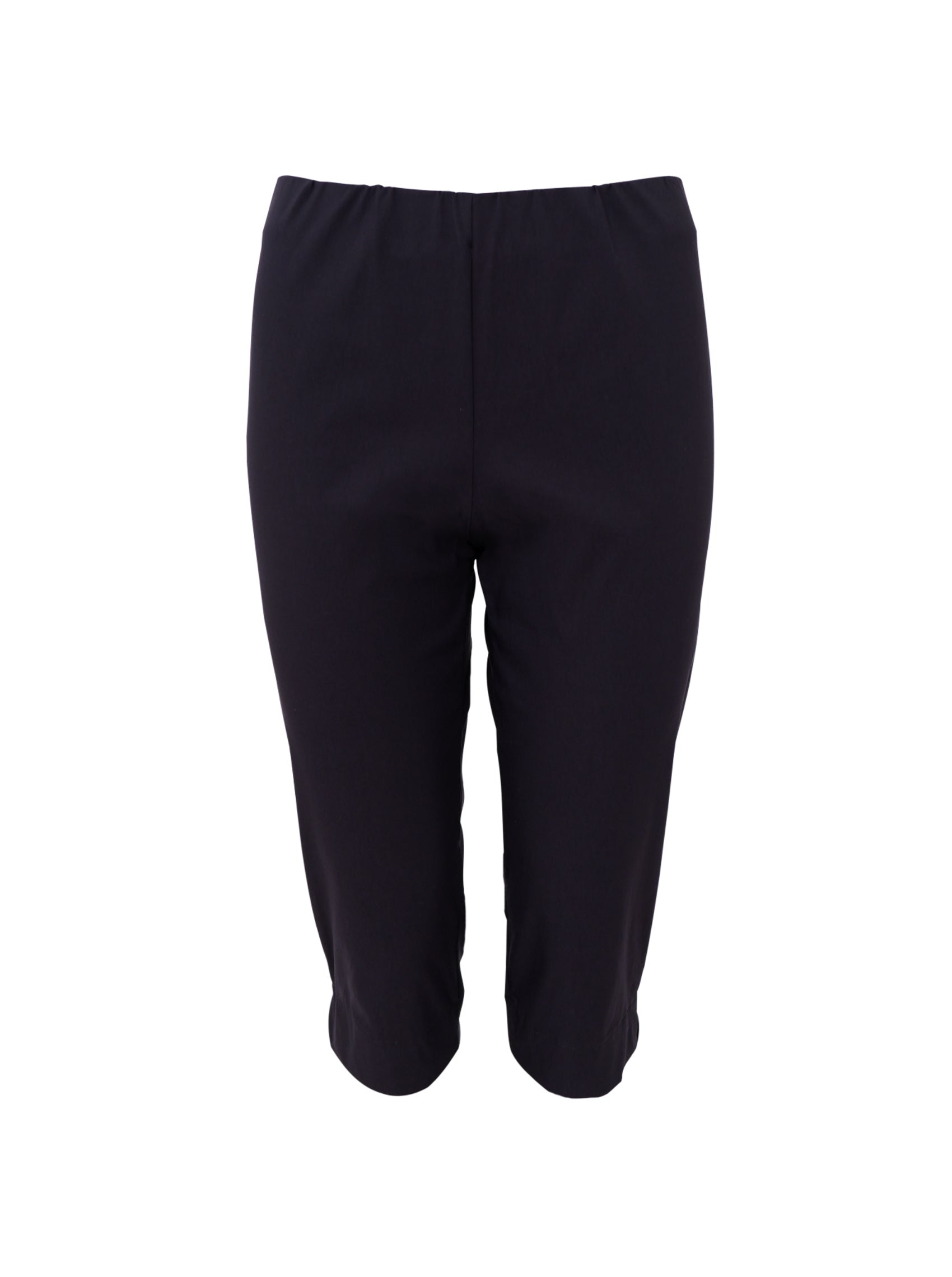 Svarta capribyxor visade framifrån på platt bakgrund | Black Colour | Lilla Hem