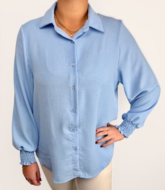 Skjortblus med Smockmuddar | Lilla Hem