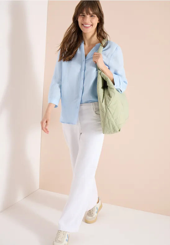 Li/cv_solid Color Blouse | Lilla Hem
