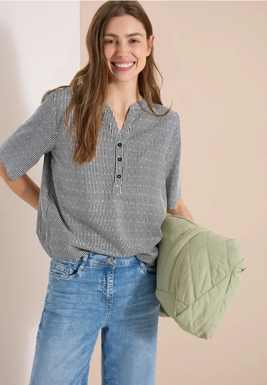 TOS Printed Stripe Blouse | Lilla Hem