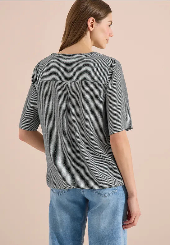 TOS Printed Stripe Blouse | Lilla Hem