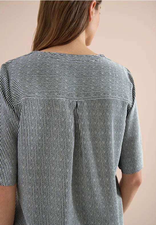 TOS Printed Stripe Blouse | Lilla Hem