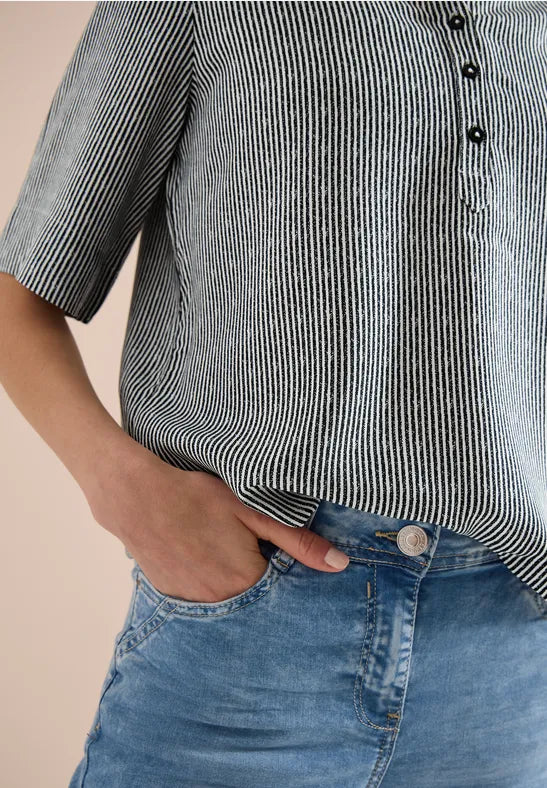 TOS Printed Stripe Blouse | Lilla Hem