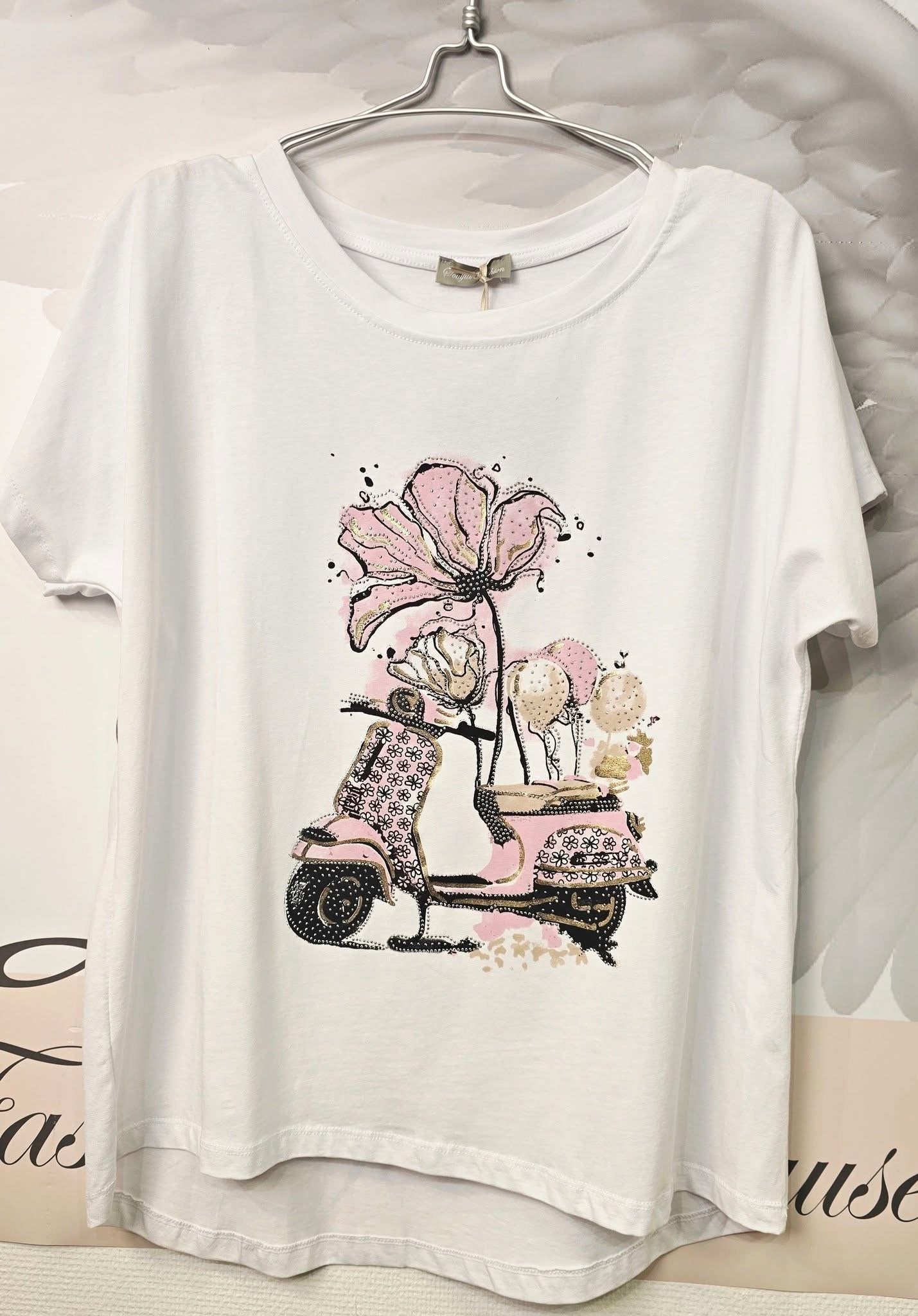 Inze T-Shirt Happy Scooter | Lilla Hem
