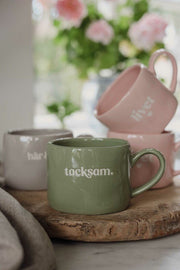Mugg Feelgood - Tacksam i Grön från Majas Cottage | Lilla Hem