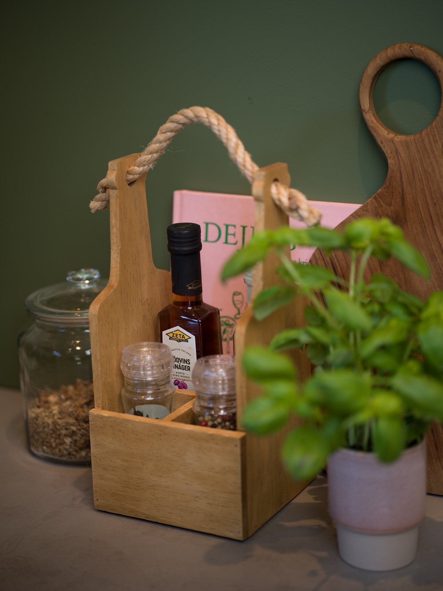 Flaskställ i Trä 16x16x32 Cm | Lilla Hem